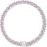 Silver Cuban Dog Chain Collars, Metal Choke Collar with Secure Buckle, Pet Crystal Necklace for Small Medium Large Dogs