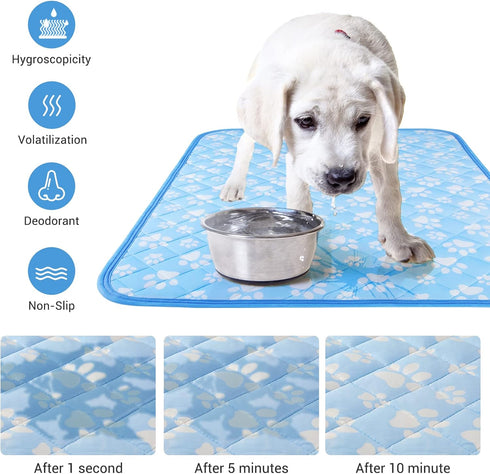Rywell Upgrade Dog Cooling Mat, Large 36'' x 27'', Washable Dog Cooling Pad for Summer Outdoor Bed