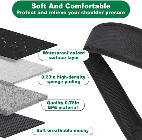 Golf Bag Strap Replacement, Comfort Double Shoulder Adjustable Strap, Padded Golf Carrying Bag Strap