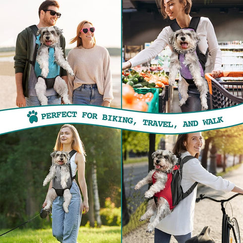 Backpack, Backpack, 5-9 lbs, PetAmi Dog Carrier Adjustable Pet Cat Front Carrier Ventilated Dog Chest Carrier