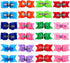 YOY 24pcs / 12 Pairs Adorable Grosgrain Ribbon Pet Dog Hair Bows with Rubber Bands for Grooming Accessories