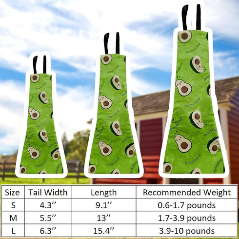 Washable Fruit Print Diapers for Poultry - Avocado Design, Small Size