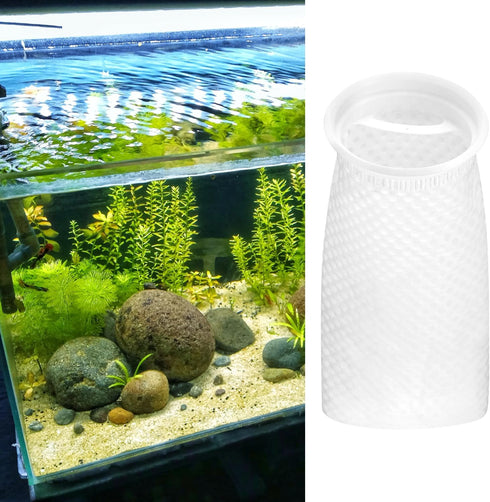QWORK 3D Honeycomb Aquarium Filter Pads, 8 Pack White Filter Socks for Fresh & Saltwater Tanks, 4"x11.8".