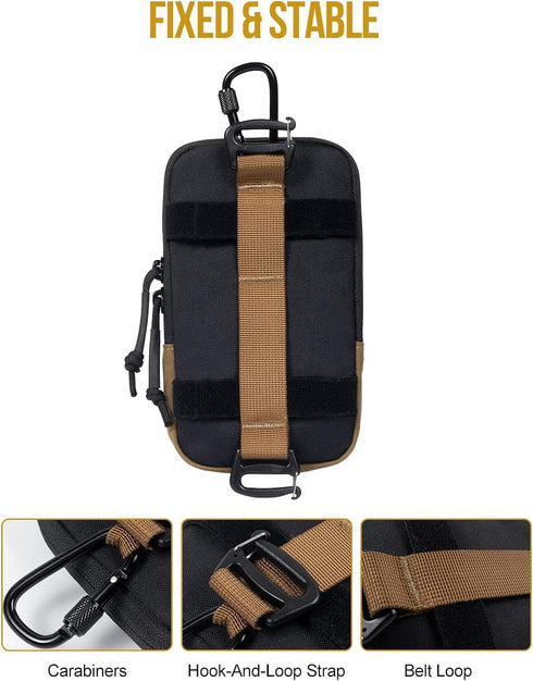 ONETIGRIS 17 Max/Air/17/16/15/14 /13/12/11/X/XR/XS/8 Plus/7/6, S25 Ultra/s25/S24 /S23/S22/S21 Cell Phone Pouch, Molle