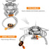 Odoland 3500W/6800W Windproof Camp Stove with Fuel Canister Adapter, Portable Collapsible Burner
