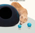 MEOWFIA Wool Ball Toys - 6-Pack of Safe Felted Wool Balls for Cats and Small Dogs - Perfect with Cat Cave (Aquamarine)