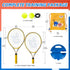 Kids Tennis Rackets 2 Pack with Rebound Balls, Size 19" & 21" for Beginners
