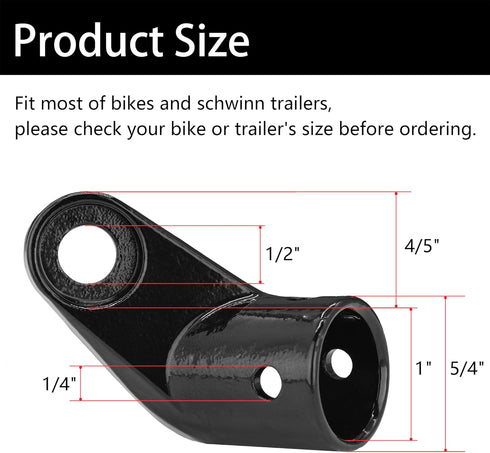 Thinvik Coupler Hitch Attachments for Instep & Schwinn Bike Trailers, Upgraded Metal Accessories for Kids & Pets