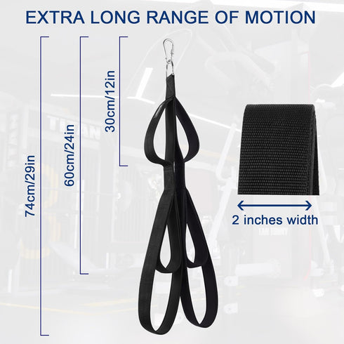 Tricep Rope Cable Attachment, Upgraded 3-in-1 Tricep Pull Down Attachment with 3 Lengths of Handles for Triceps, Back &