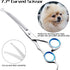 Professional Dog Grooming Scissors Kit, 5 in 1 with Safety Round Tips, 4CR Stainless Steel Pet Grooming Shears, Blue