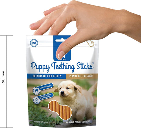 N-Bone Puppy Teething Sticks, Peanut Butter Flavor, 3.74-oz Bag