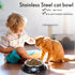 Hillban 10 Pack Stainless Steel Cat Bowls with Rubber Base, Anti Slip Stackable Food and Water Bowls