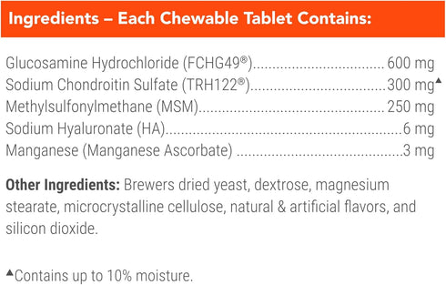 60 Count Nutramax Cosequin for Dogs Joint Health Supplement, Contains Glucosamine for Dogs, Plus Chondroitin and MSM