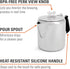 Backpacking, GSI Outdoors Percolator Coffee Pot I Glacier Stainless Steel with Silicone Handle for Camping, Travel, RV