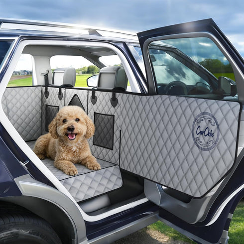 CarChic Dog Car Seat Cover for Back Seat - Waterproof Pet Hammock with