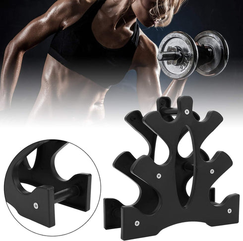 Home Workout Dumbbell Rack, 3 Tier Organizer Bracket for Weights, Tree Shape Dumbbell Display Hanger