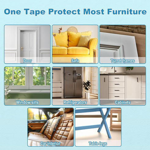 Cat Scratch Furniture Protector, 11.8"x196.8" Couch Deterrent from Cat Claws, Clear Sticky Protector