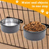 Dog Crate Bowls, 2 Pack Stainless Steel Kennel Water Food Bowls with Clamp, Anti-Spill Hanging Pet Metal Bowls for Small Medium Large Dogs Use in Cage Kennel Crate