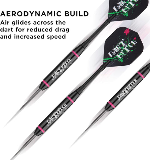 Viper Vanity Series Steel Tip Dart Set, 22-Grams, Brass Barrels, Deluxe Dart Case