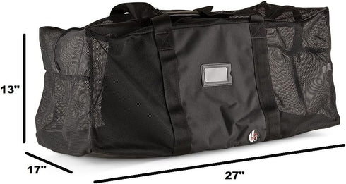 LINE2design Heavy Duty Firefighter Gear Bag, Safety Fire Gear Bag with All Impervious Bottom, Large with Shoulder Strap