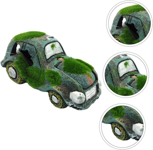 Fish Tank Landscaping Car Truck - Resin Car Ornament for Aquarium Hideout Decorations