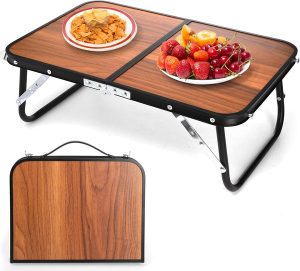 Folding Camping Table, Mini Portable Beach Table with Carry Handle, Ultralight Compact