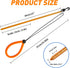 Pecihiko 13'' Scuba Diving Stick, Aluminium Alloy Lobster Tickle Stick Pointer Rod with Measurement, Adjustable Lanyard