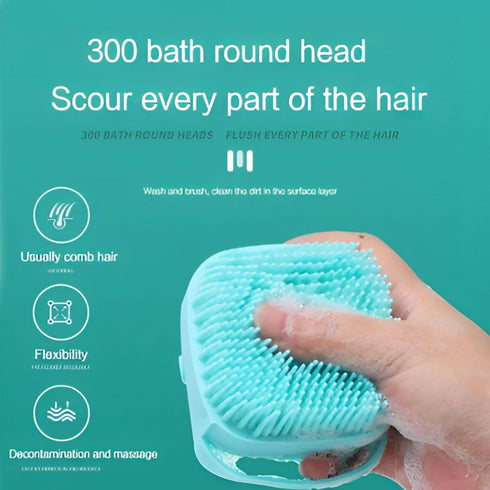 2pcs Dog Brush and Cat Brush - Self-cleaning Slicker Brush and Silicone Dog Bath Brush - Pet Hair Removal Tool for Long