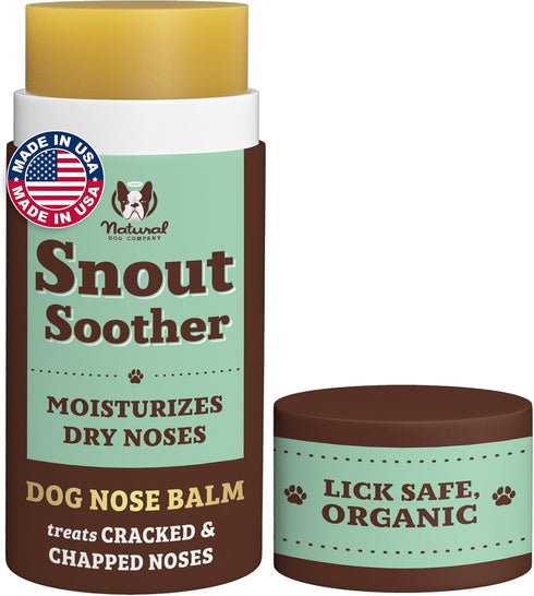 Natural Dog Company Snout Soother - Dog Nose Balm for Dry, Cracked Noses, 2 oz Stick
