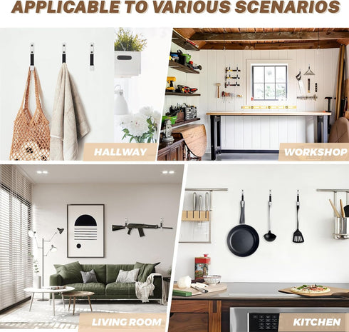 Gun Rack Storage Wall Mount, Horizontal Metal Hooks for Rifles and Shotguns, Heavy Duty Steel Hangers