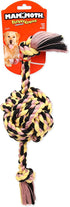 Mammoth Pet Products Flossy Chews Color Monkey Fist Ball with Rope Ends, Large, 18-Inch, multi (20096F)