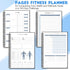 Harphia 100 Days Challenge Fitness Tracker Notebook - A5 Workout Journal for Men and Women, Progress Log Book Planner