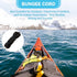 Kayak Deck Rigging Kit - 8 Feet Bungee Cord with Hooks, Tie Down Pad Eye, and 6 J-Hooks for Canoe Accessory