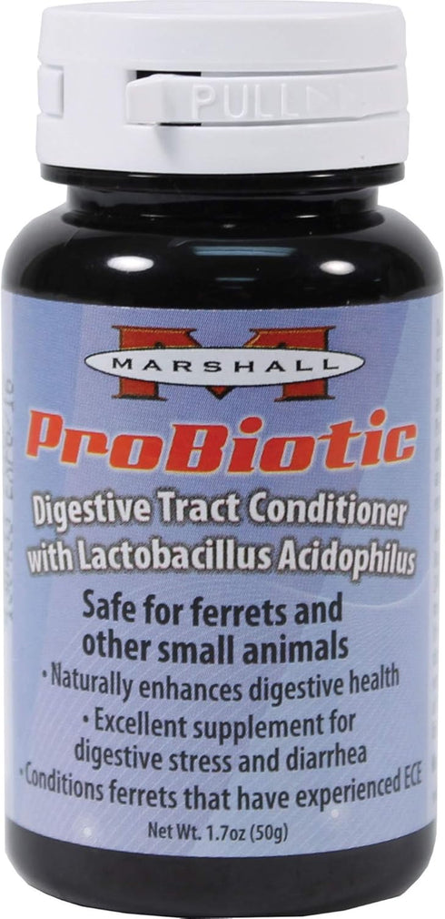 Marshall Pet Products Natural Probiotic Supplement for Ferrets and Small Animals, Eases Digestive Stress, 1.7 oz