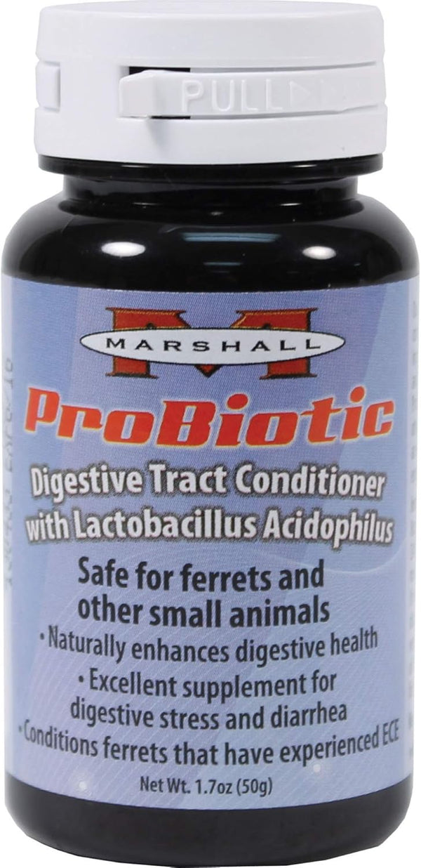 Marshall Pet Products Natural Probiotic Supplement for Ferrets and Small Animals, Eases Digestive Stress, 1.7 oz