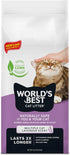 WORLD'S BEST CAT LITTER Multiple Cat Lavender Scented, 32-Pounds, Quick Clumping, Flushable, 99% Dust Free
