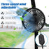 Roykaw Portable Golf Cart Fan, USB Input, 3-Speed Settings, Compatible with EZGO Club Car Yamaha