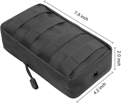Gogoku 3 Pack Molle Pouch Combo - Tactical Water Bottle Pouch Holder, Compact Utility Waist Bag Pack
