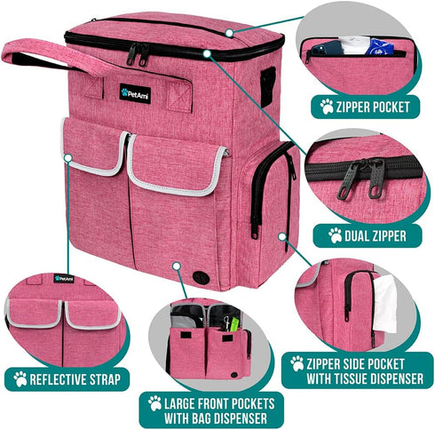 2 2 1 PetAmi Dog Travel Bag Pet Supplies Accessories Organizer for Traveling, Camping, Weekend; Cat Pet Travel Bag Kit