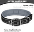 Joytale Neoprene Padded Dog Collar for Large Dogs, 11 Colors, Reflective Wide Adjustable Heavy Duty Nylon Collar, Black