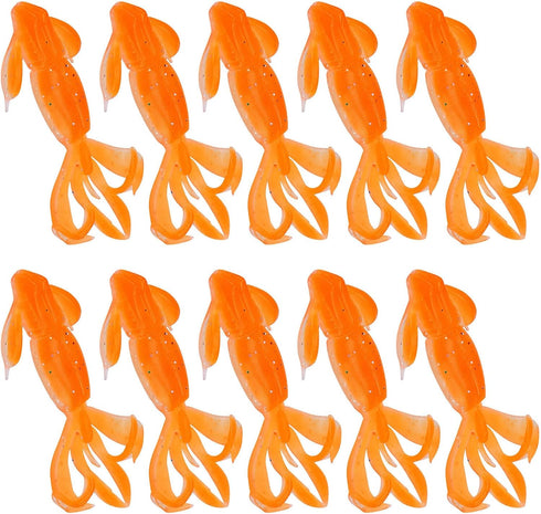 BAIMOQI 10PCS Realistic Shrimp Lures Flexible Construction Rhythm Meditative for Attraction
