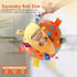 Dog Squeaky Plush Ball Toy with Straps, 6 Inches, Interactive Fetch Ball for All Dogs