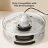 6 Packs 6 Sets-Compatible 2.7L Cat Fountain Filters & Sponge with Cepheus Glass Pet Fountain