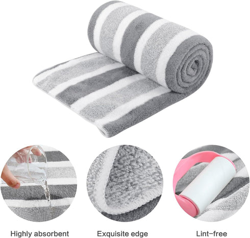 KinHwa Super Absorbent Dog Towel, Microfiber Drying Towel for Small, Medium, Large Dogs and Cats, 30inch x 50inch (1