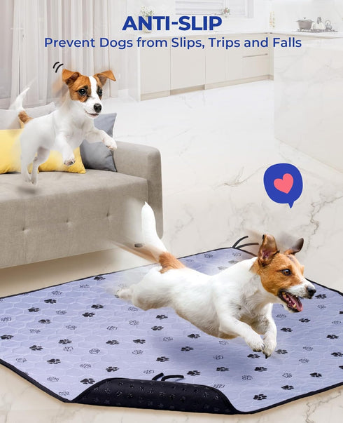 Fostanfly Washable Dog Pee Pads, 2 Pack 36*72" Non Slip Mats with Great Urine Absorption for Whelping & Potty Training