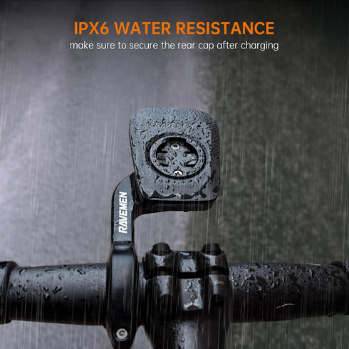 RAVEMEN FR160 Compatible with Garmin Cycling GPS Computer - IPX6 Waterproof Bicycle Front Light with 6 Modes