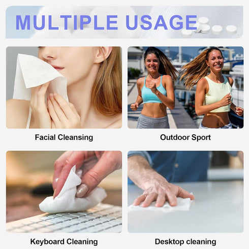 YLICKAI 100PCS Disposable Towel, Compressed Towels, Coin Paper Towel, Portable Compressed Towels Sheet For Home Beauty