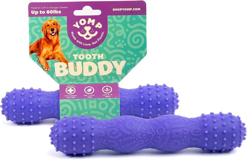 ToothBuddy Dental Chew Dog Bone - Chew Stick for Safe Pet Play, Made from Textured & Non-Toxic Silicone for Soft and