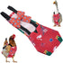 CREATCABIN Adjustable Chicken Diapers Washable Duck Diapers Red Polyester Waterproof Pet Ducking