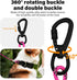 5FT Chew Proof Metal Dog Leash with Comfortable Handle, Heavy Duty Steel Cable Lead for Control Large Medium Small Dogs Walk and Train, Pet Leash with Rotate Clasp and Double Buckle (5FT,Pink)